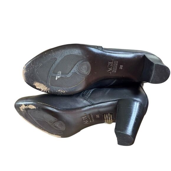 AGL Attilio Giusti Leombruni Black Leather Ankle Boots Size 39 (US 9) - Picture 11 of 13